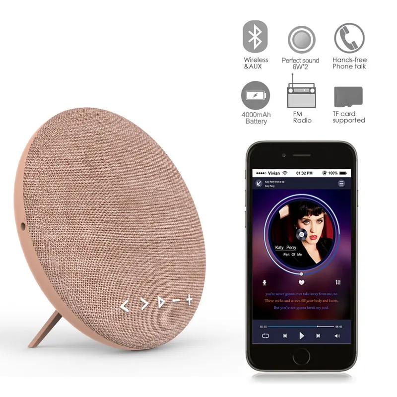 Стерео супер бас Bluetooth динамик Портативный Открытый Muisc Колонка Саундбар 12 Вт ткань крышка FM TF карта Встроенный микрофон ручной работы бесплатно