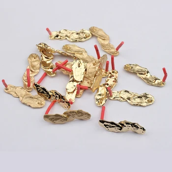 

Zinc Alloy Golden Geometry Earrings Connector 10*36mm 6pcs/lot For DIY Fashion Irregular Earrings Jewelry Making Accessories