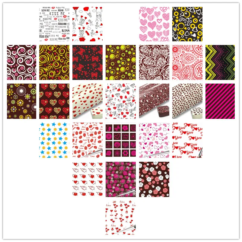 Transfer Sheet 10/20/50 Sheets for Chocolate Love Wedding Decor Home Baking Set Cake Decorating Tools 21x29cm cake decorating tools