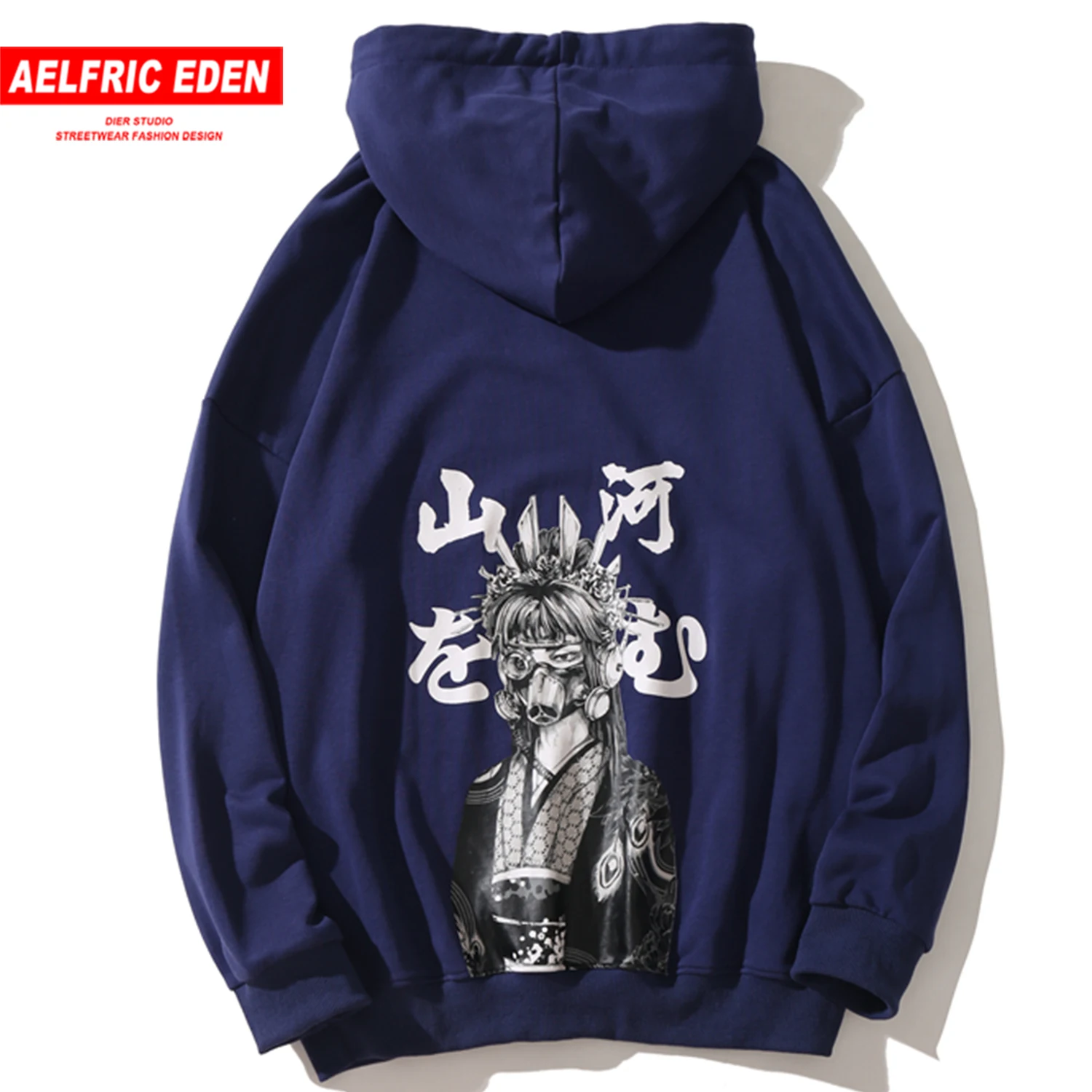 Aelfric Eden японский стиль аниме печати мужские толстовки с капюшоном Harajuku Модный пуловер Csaual Хлопок Уличная Хип Хоп Толстовка