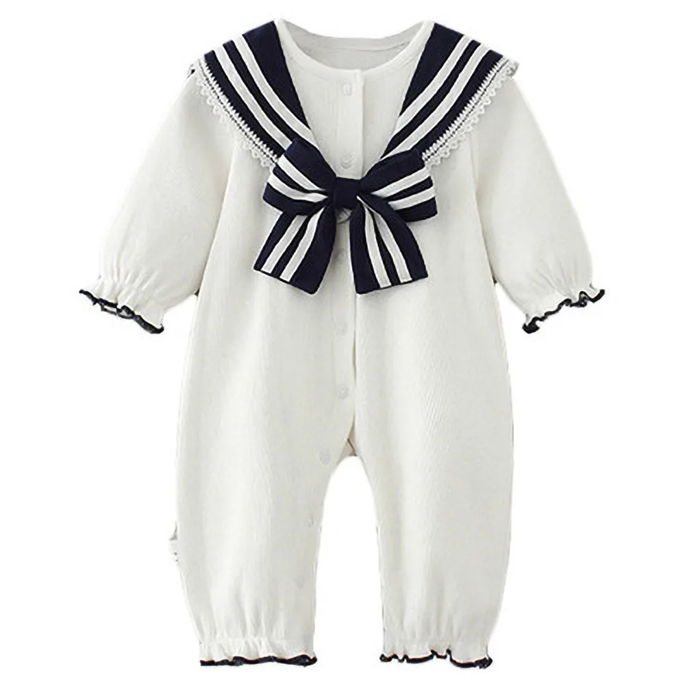 

2020 New Baby Onesies College Style Small Fresh Jumpsuit Baby Spring and Autumn Casual Romper 0-2 Years old