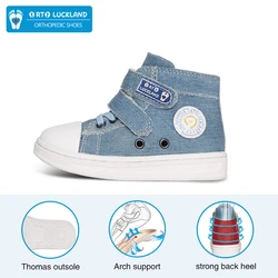 Children's Boy Shoes Rubber Sneaker Kids 2021 Orthopedic Casual Running Sporty Flatfeet Footwear Denim Canvas Skateboard Flats