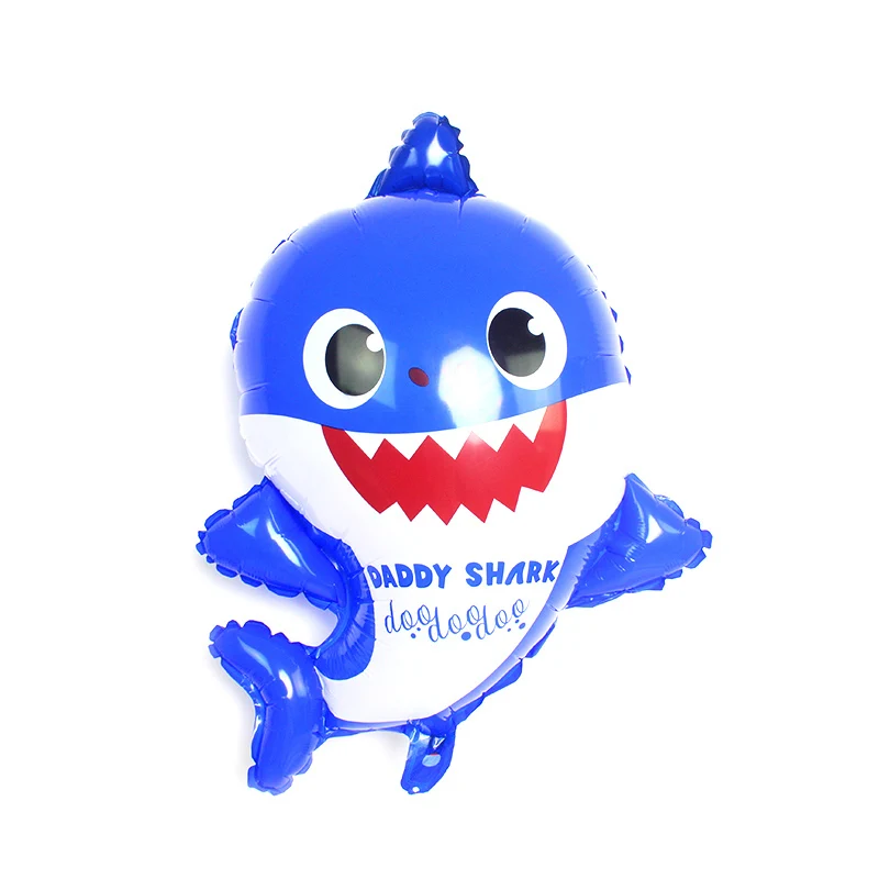 Новые большие серые пиратские воздушные шары в виде акулы Пиратская лодка воздушный шар из фольги латексные глобусы для маленьких мальчиков вечерние шары акулы надувные игрушки Globos - Цвет: GM daddy SHK