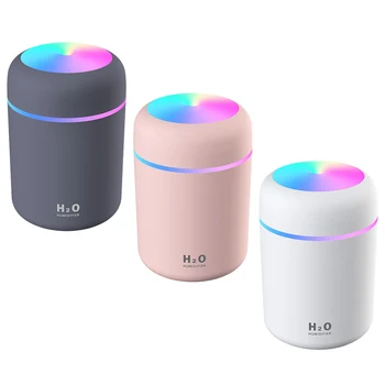 

300ml Air Humidifier Colorful Cup Ultrasonic Cool Mist Mini Humidificador With LED Light Car Aromatherapy Aroma Diffuser