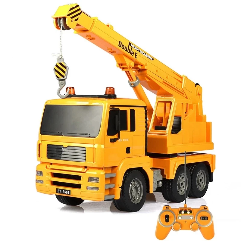 Simulation Lifted Crane 2.4G Remote Control Crane Light Can Lifted UP & Down All Round Driving Programm Demo Engineering Vehicle 4