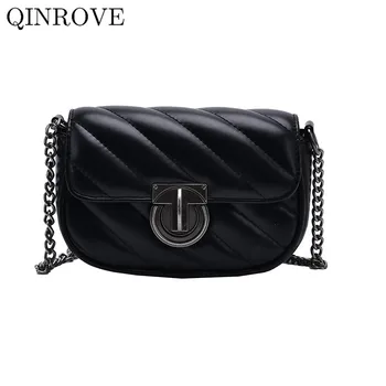 

Handbags for Women PU Shoulder-bag Flap Hand Bags Females Girls High-quality Metal-chains Sample Crossbody-Bags Soft Solid Bag