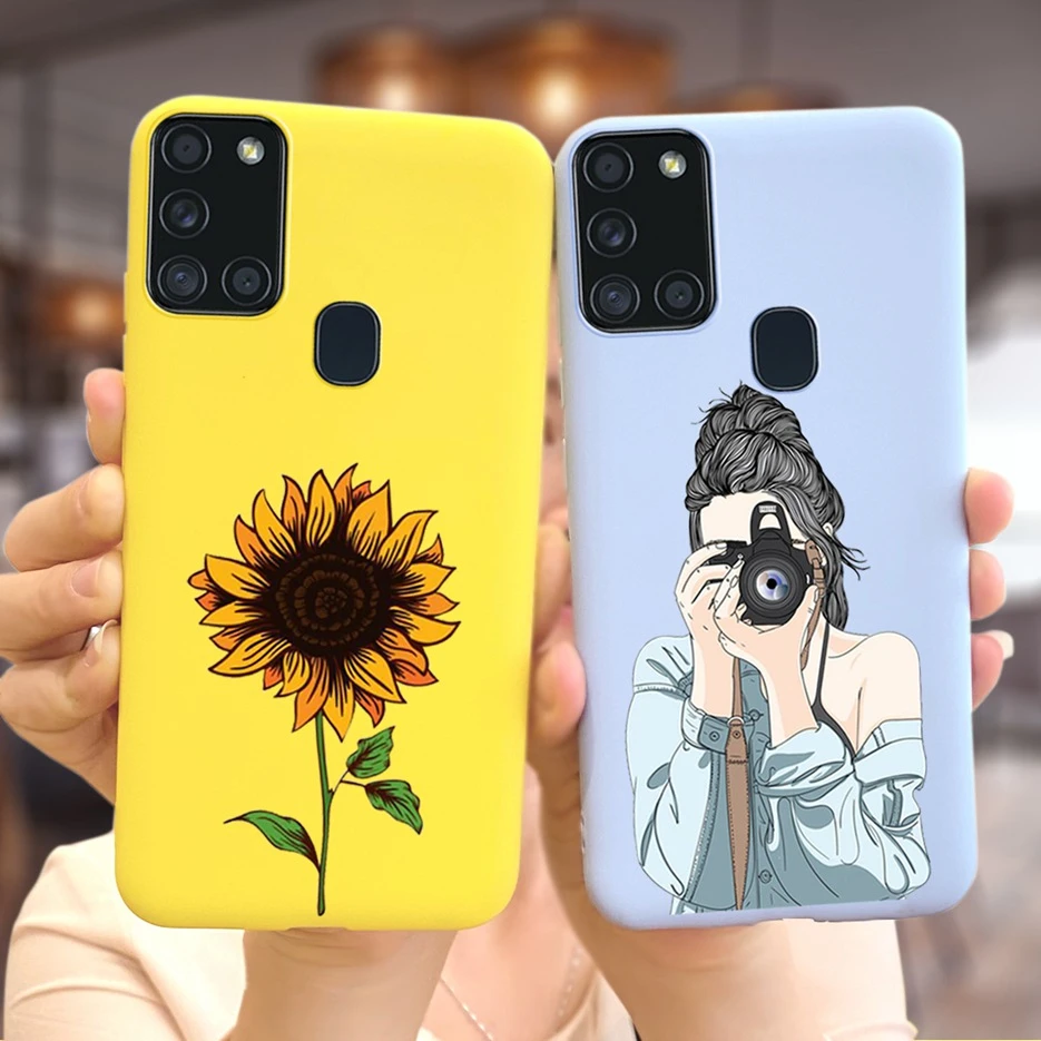 For Samsung A21s Case Soft Silicone Soft TPU Back Cover For Samsung Galaxy  A21s SM A217F A 21 s Phone Cases 6.5'' Flower Fundas|Phone Pouches| -  AliExpress