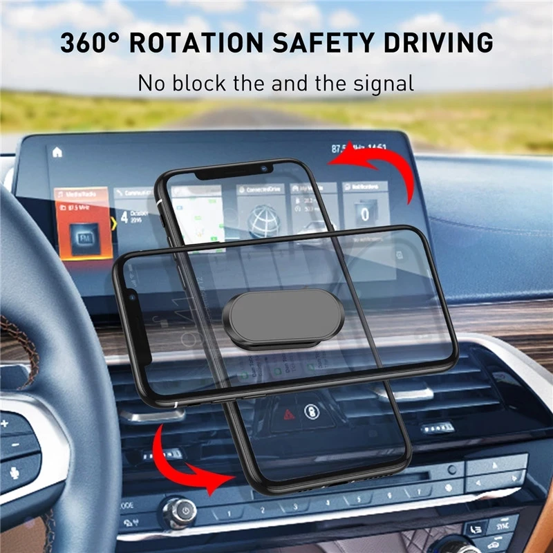 Zinc Alloy Magnetic Car Dashboard Phone Holder Stand