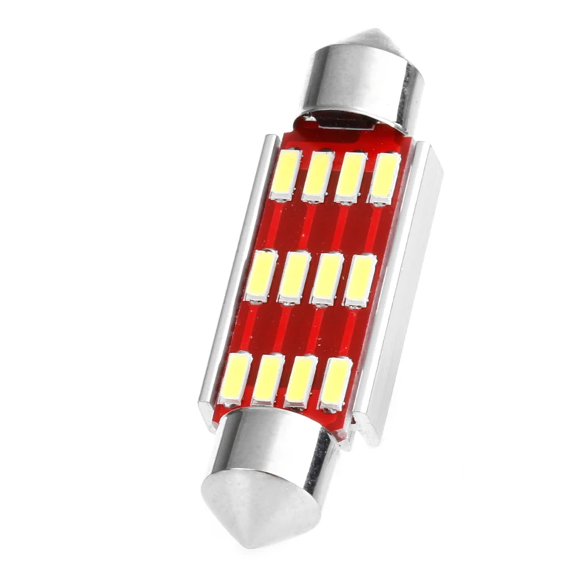 

10PCS 4014 12SMD C5W LED Canbus Festoon Dome Lamp Car License Plate Light Auto Bulbs 31/36/39/41mm Car Lights