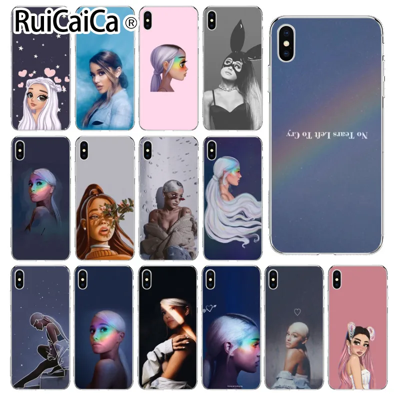 Ruicaica чехол для телефона с надписью No Tears Left To Cry ariana grande iPhone 8 7 6 6S Plus 5 5S SE XR X XS MAX |