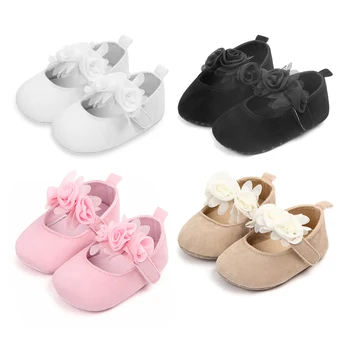 

Baby Princess Prewalker Soft Girls Autumn Toddler Low Cut Boots Solid Color Anti-slip First Walkers Crib Shoes