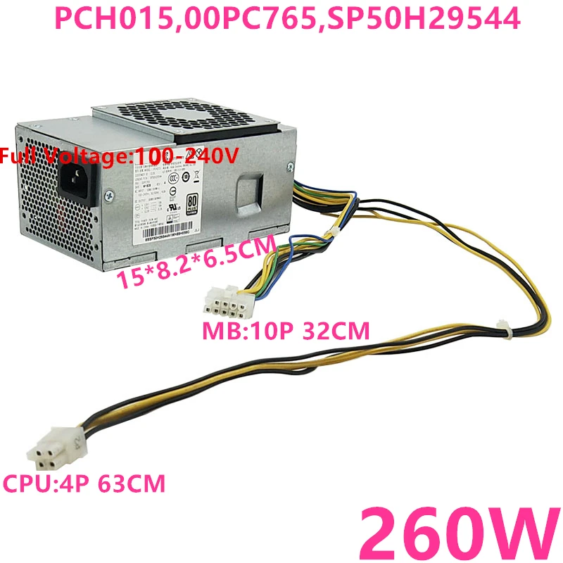 Новый оригинальный блок питания для Lenovo TFX M310 410 610 710 H3060 5060 510s 10Pin 260 Вт PCH015 FSP260-20TLA