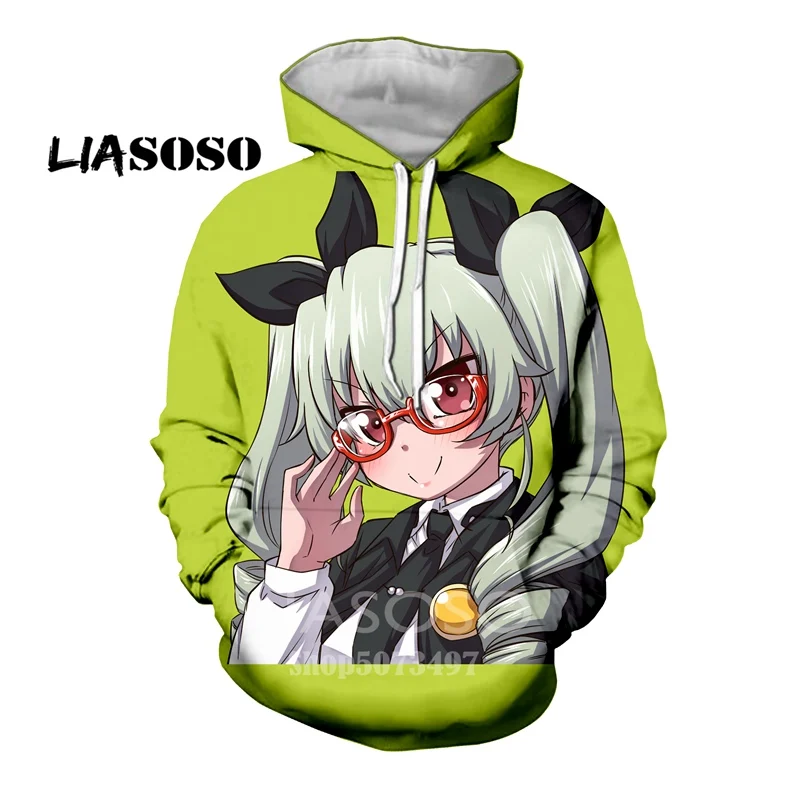 Oh Yes/новые модные толстовки с капюшоном, с длинными рукавами, Harajuku, с 3D принтом, легкие, аниме, для девочек и панзер, с круглым вырезом, для мужчин и женщин, толстовка с капюшоном, топы