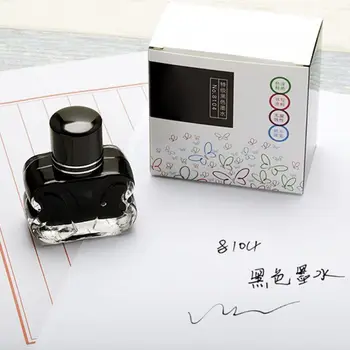 

Smooth Writing Gold Fountain Pen Quick Drying Ink Refill Glass Bottled School