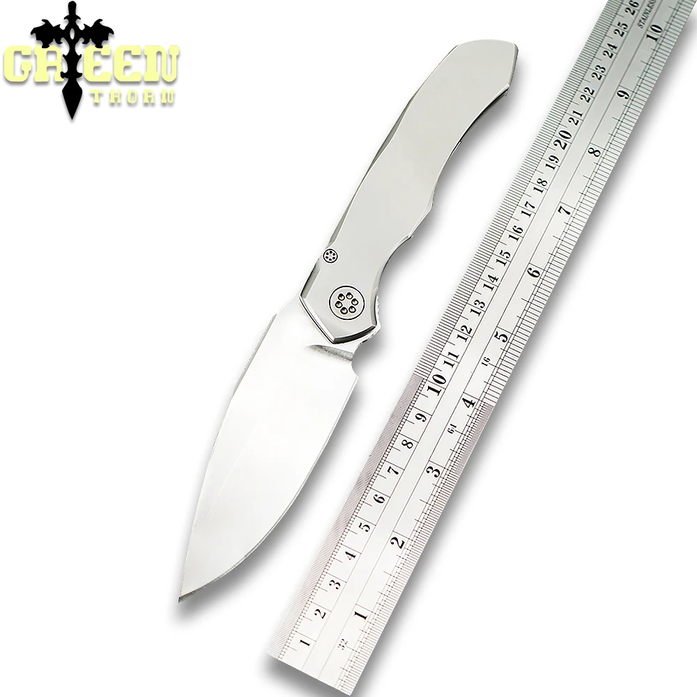 

GREEN THORN S35VN blade folding Pocket Knife tactical knife camping hunting outdoor tool EDC TC4 Titanium handle fruit Knives