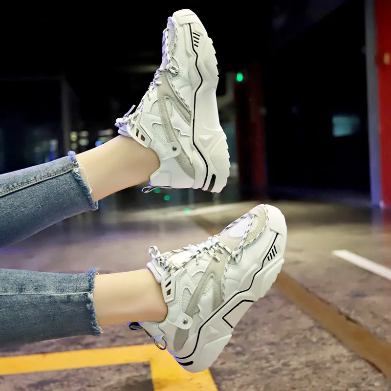 

Dad Shoes Women's Summer 2019 New Style Casual Versatile Online Celebrity Students White Thick Bottomed Small White Shoes Sports