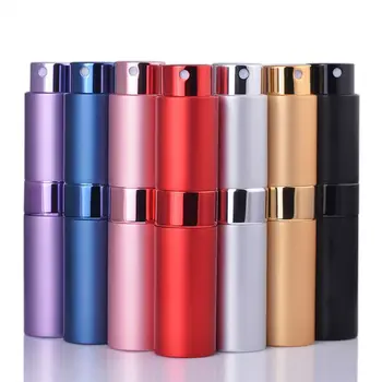 

8ml Rotating Perfume Dispensing Portable Bottle Glass Liner Detachable Nozzle Perfume Spray Bottle