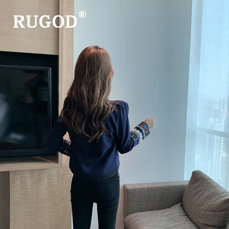 RUGOD, новое специальное поступление, женские куртки, осеннее пальто с воротником-стойкой и вышивкой, модная женская верхняя одежда в стиле панк для женщин