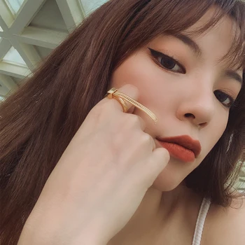 

AMBUSH Hip Hop Yilai Simple Personality 925 Silver Easy Pull Ring Niche Fashion Adjustable Rings Personal Gift for women Jewelry