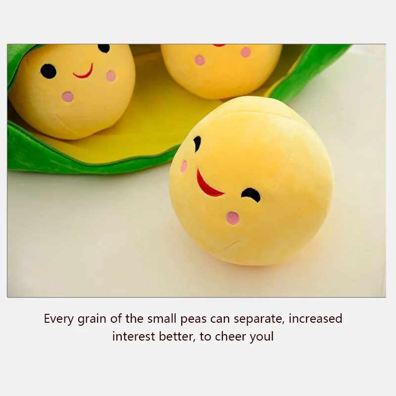 25 см игрушка чучела растения кукла бобы милые стручки форма гороха с тканью Чехол