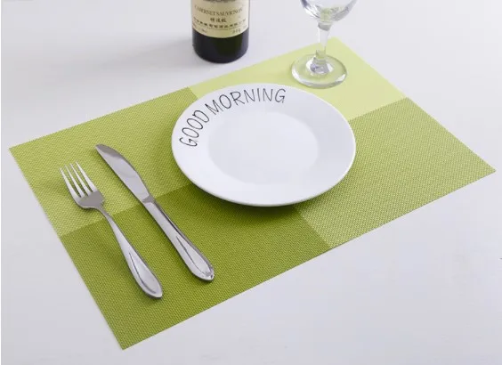 BeiLang Современный ПВХ безвредный ПВХ для окружающей среды placemate нескользящий коврик для стола - Цвет: Зеленый