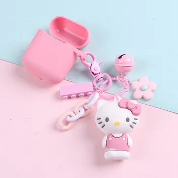

For AirPods Case AirPods 2 cover cute cartoon key ring silicone headphones cases For apple air pods 2 Earphone Protect Cover