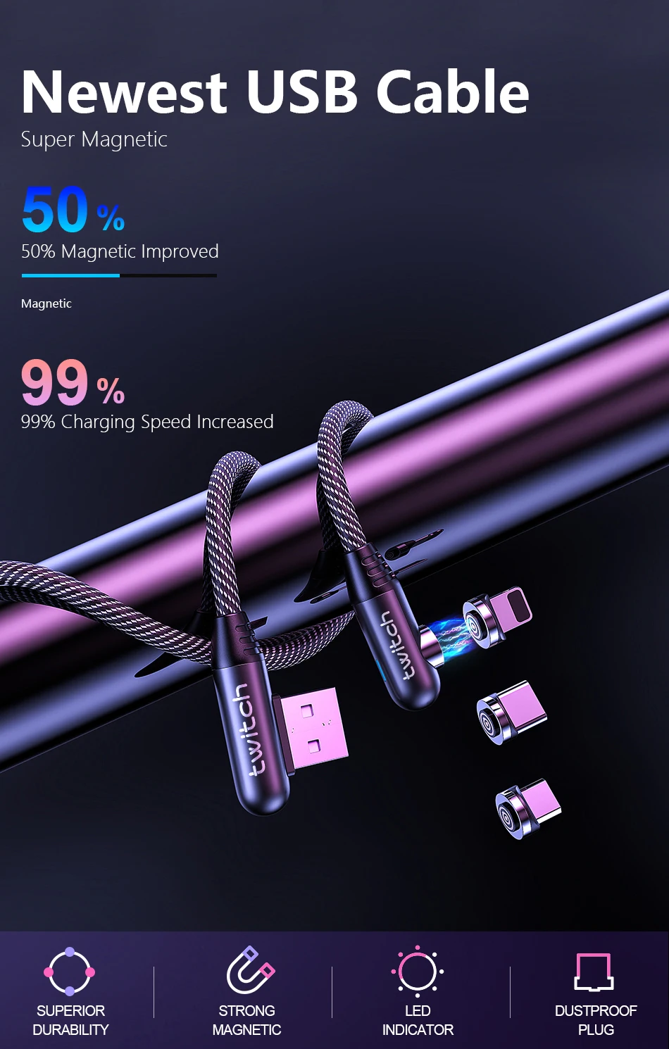 Магнитное зарядное устройство Micro USB кабель для iPhone Xiaomi Redmi Note 7 Pro мобильный телефон Быстрая зарядка Магнит usb type C провод для передачи данных
