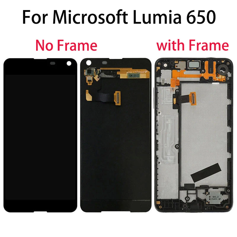 ЖК-дисплей для Nokia Lumia 650 сенсорный экран дигитайзер в сборе Microsoft с рамкой сменный