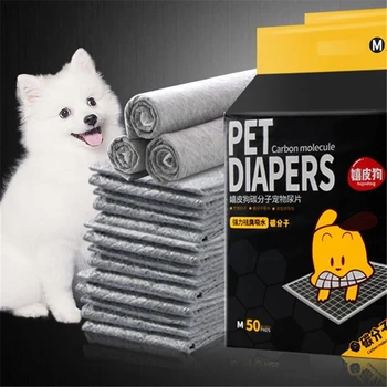 

S M L XL Disposable Black Pet Pee Training Puppy Pad Super Absorbent Polymer Quick Dry No Leaking Pet Wee Training Diapers
