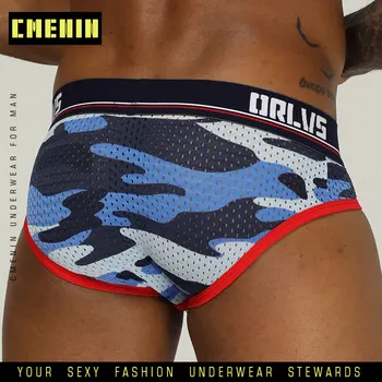 

Camouflage men underwear briefs sexy underwear lingerie men cotton gay men underwear briefs 3 colors mesh underpants OR187