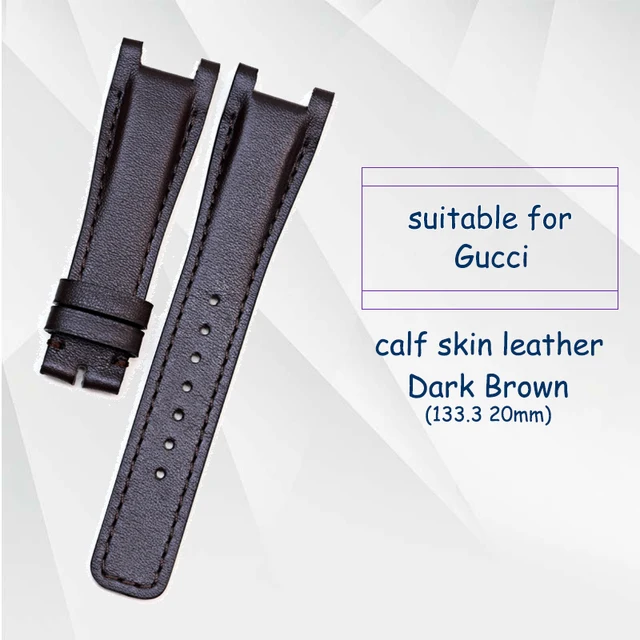Leather Watch Band Black Brown 