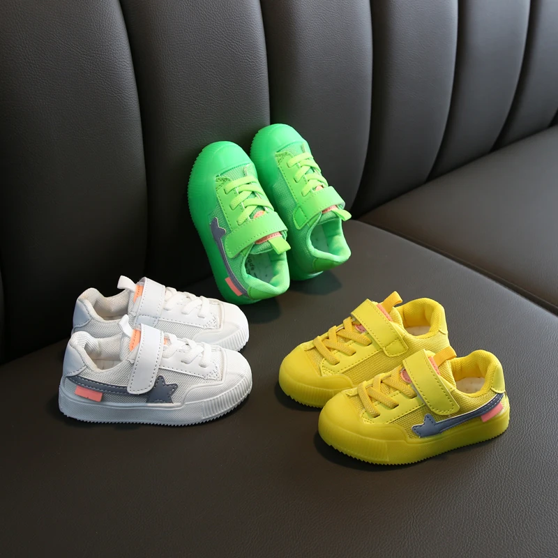 autumn new net breathable 3 Color leisure sports running shoes for girls white shoes for boys brand kids shoes
