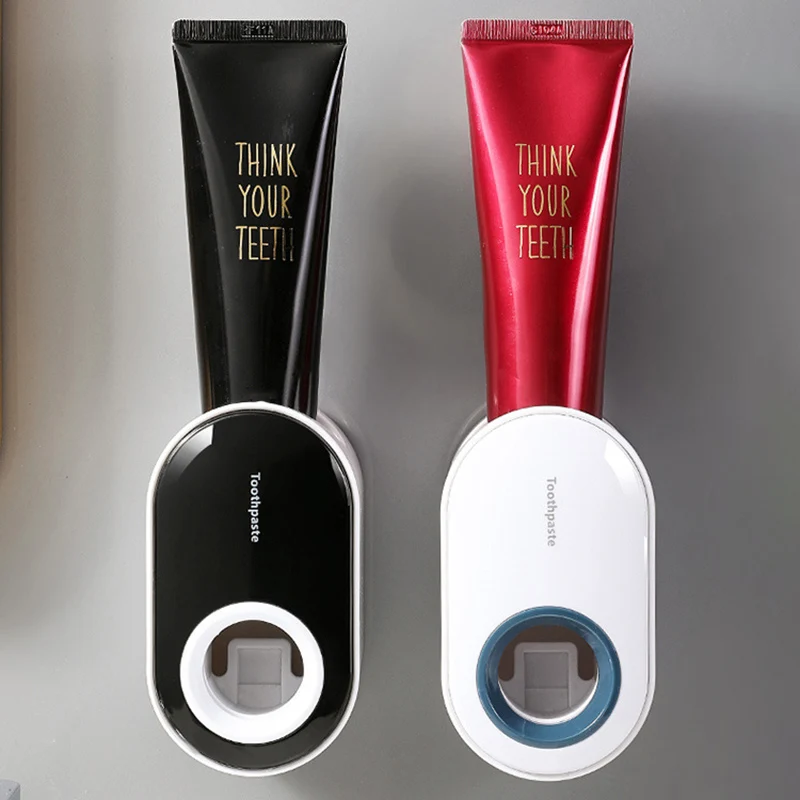 

Automatic Toothpaste Dispenser Wall Mounted Stand Dust-proof Toothpaste Squeezer Nordic Style Automatic Toothbrush Holder