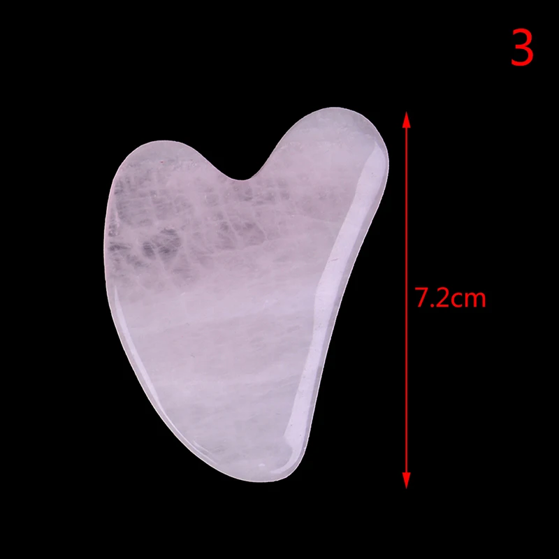 1pc Массажер Gua Sha Jade из розового кварца для лица, массажная доска из камня гуаши, натуральный нефрит, инструмент для массажа, Прямая поставка - Цвет: 1pc
