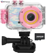Appareil photo numérique étanche pour enfants de 3 à 10 ans, FHD, vidéo jouet pour tout petits, pour 3 4 5 6 7 8