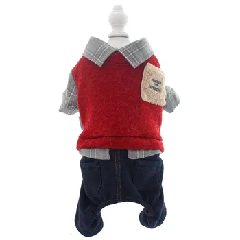 

Clothes for Dachshund Winter Small Puppy Four-legged Pet Clothing Overall for Small and Medium-sized Dogs Quilted Cotton Coats