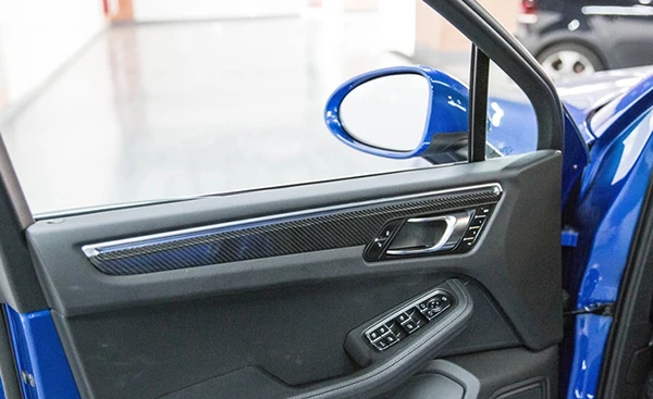 Macan Carbon Fiber Car Interior Mouldings sticker trim 2014-2018 Auto Styling
