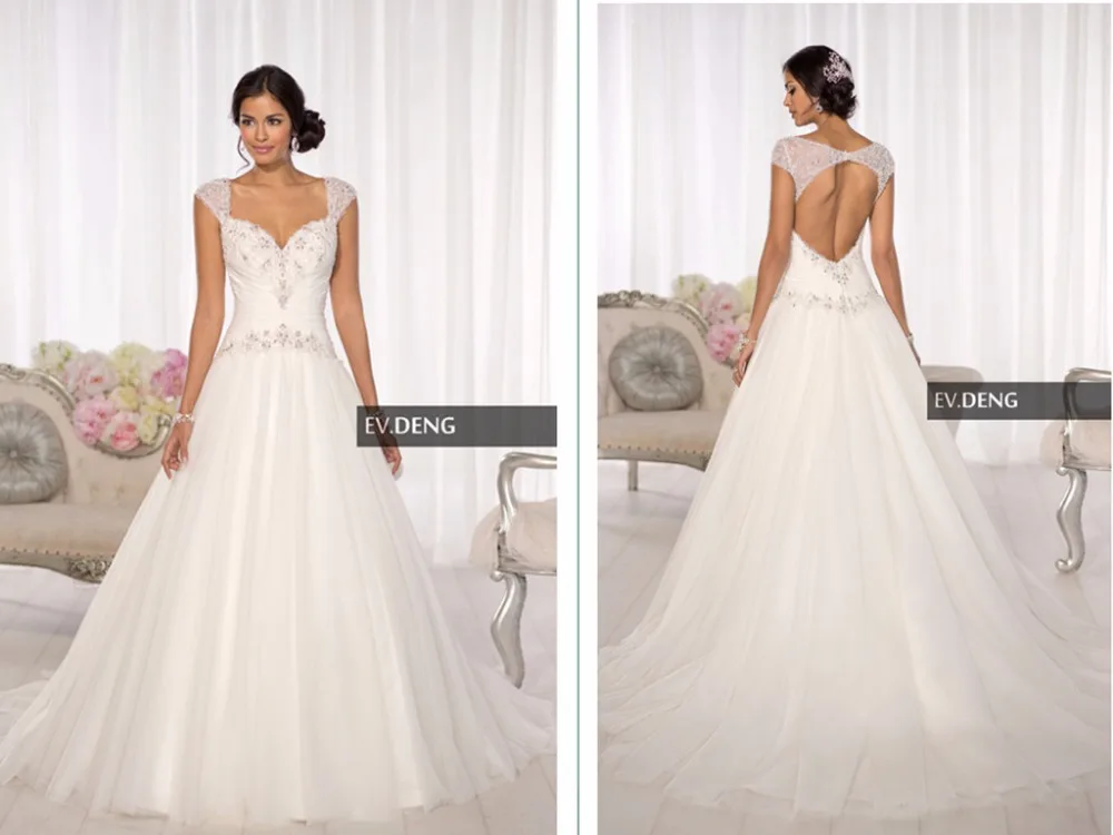 Casamento Sexy Backless Vestido De Novia Lange 2018 Hot Koop Sweet Angel Cap Mouwen Ball Bruidsjurk Moeder Van De bruid Jurken Casamento Sexy Backless Vestido De Novia Lange 2018 Hot Koop Sweet Angel Cap Mouwen Ball Bruidsjurk Moeder Van De bruid Jurken