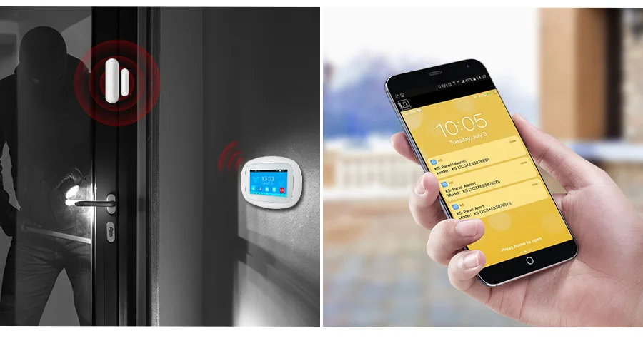 Fuers WI FI GSM Беспроводной домашняя система охранной сигнализации приложение