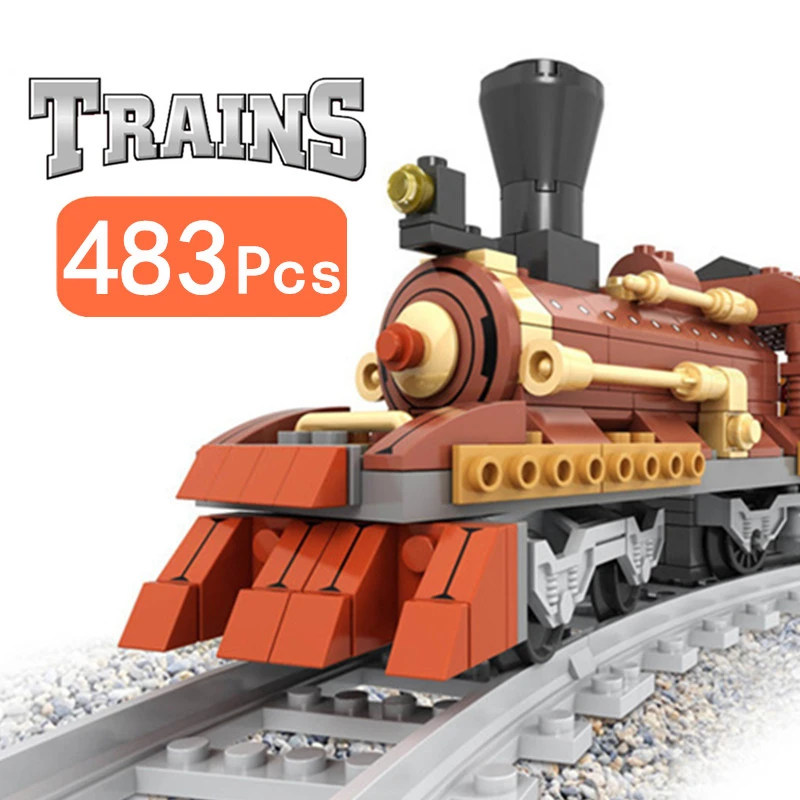 

Model Technic Building Blocks Classic City Train Power-Driven Diesel Rail Train Cargo With Tracks Set Vehicle Toys For Children