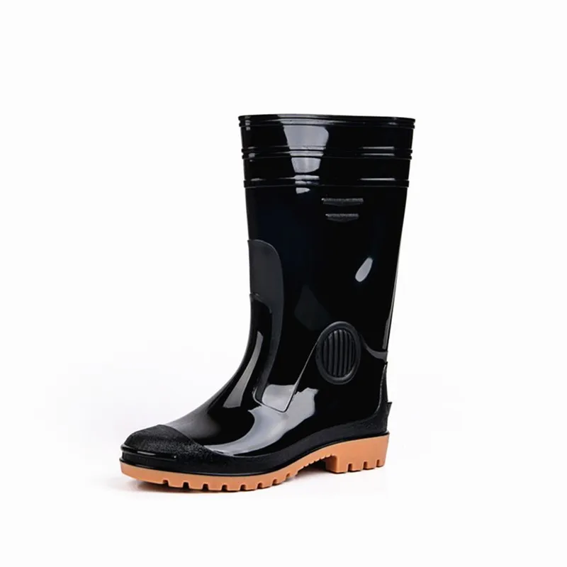 

Fashion Men Rain Shoes Vehicle Cleaning Environmentally Friendly Non-toxic Synthetic Rubber Labor Safety Men's Rain Boots Oil Re