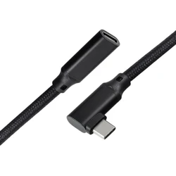 Type-C Extension Cord,2 Meter 90 Degree Type C Quick Charge Male to USB-C Female 90 Degree Extension Data Cord Type-C Extension Cord,2 Meter 90 Degree Type C Quick Charge Male to USB-C Female 90 Degree Extension Data Cord