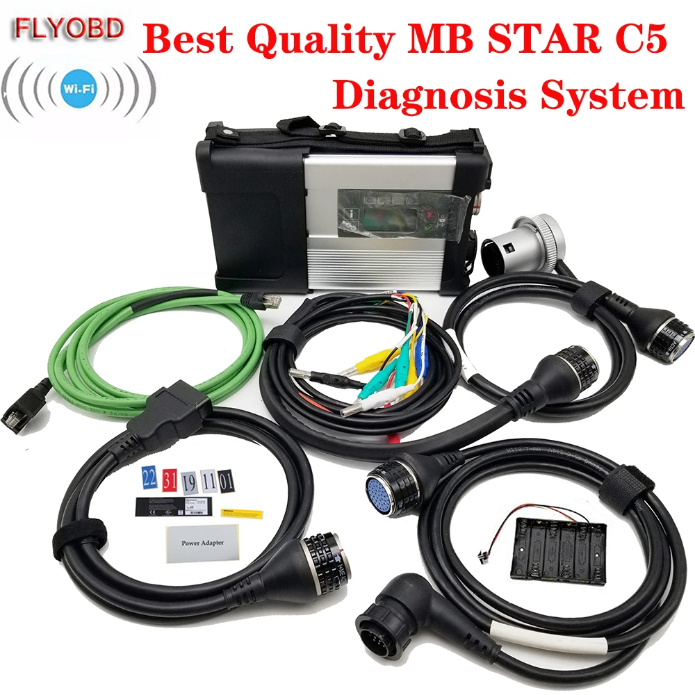 Лучшее Качество MB STAR C5 OBD2 диагностический инструмент MB SD Подключение компактный 5 функций как звезда Диагностика c4 Поддержка Wi-Fi с программным обеспечением