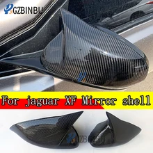 Для jaguar XF зеркальный корпус jaguar углеродное волокно зеркало заднего вида крышка XFL astern крышка объектива автомобиля зеркало заднего вида/рог оболочки