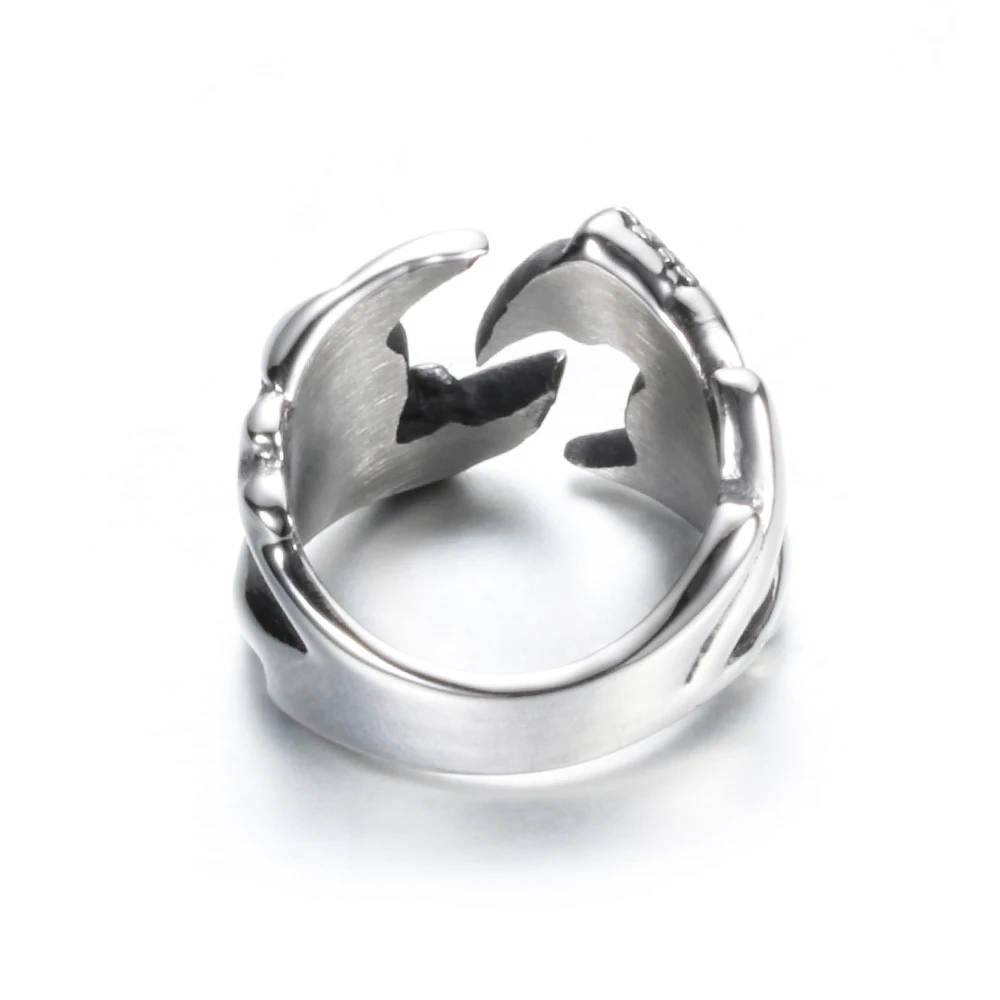 Bague griffe de Dragon Unique pour hommes, bijoux de motard en