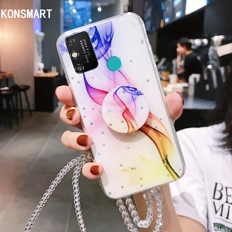 KONSMART Honor 8X чехол для Huawei 9A 9X 8A ослепительный Красочный Блестящий Мягкий телефона 10