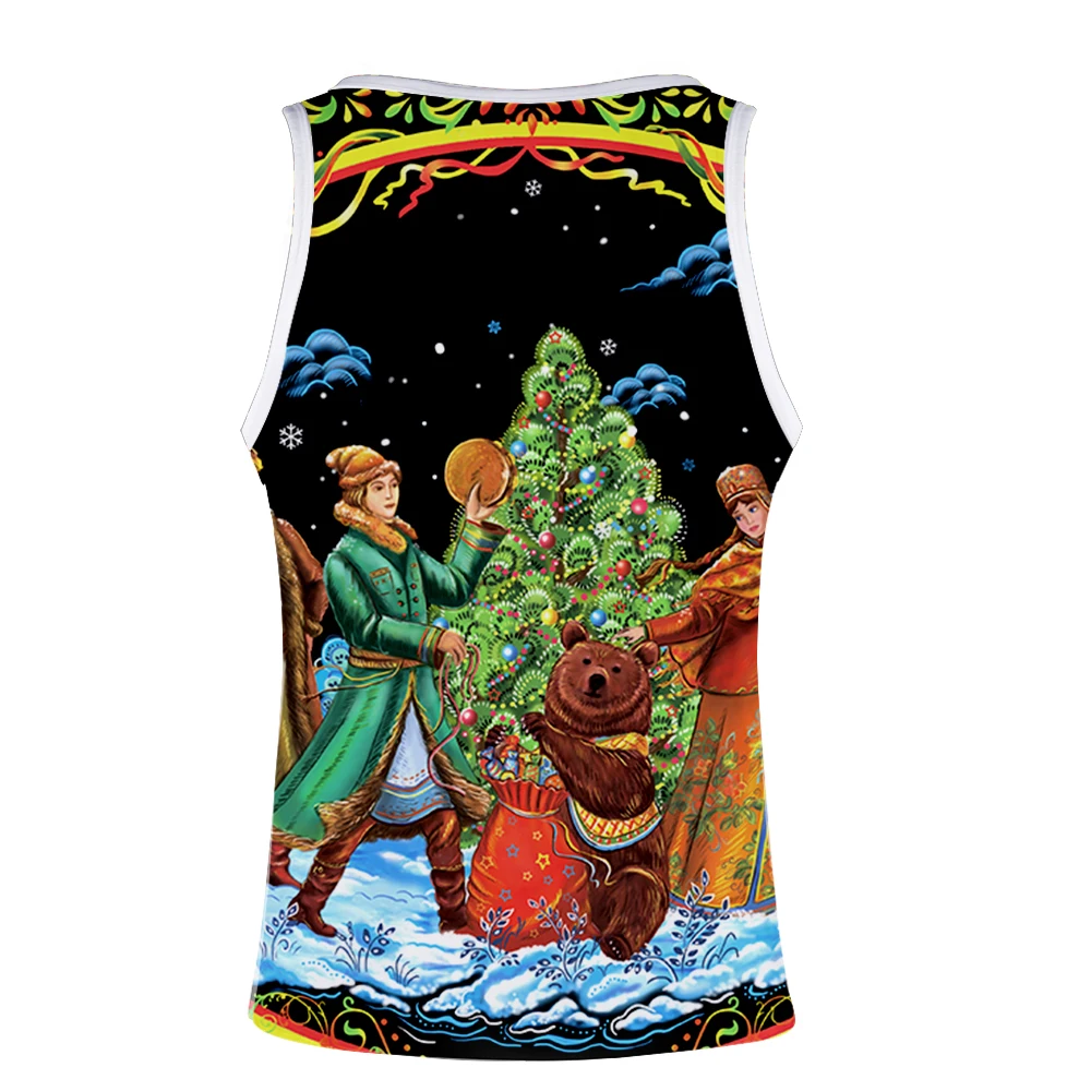 Merry Christmas 3D Pinted Новая модная уличная одежда повседневные спортивные Стильные майки без шапочки модные летние крутые мужские топы