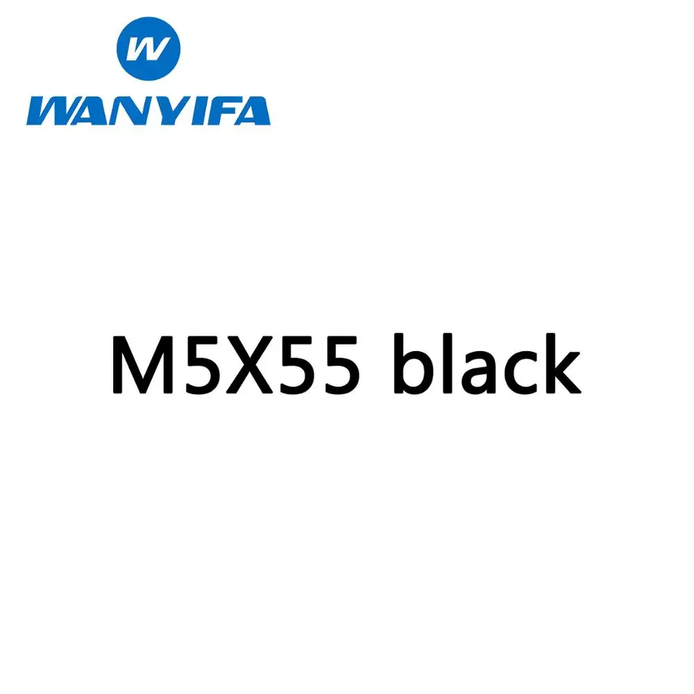 M5X55 black Wanyifa M5X40 45 50 55 мм велосипедные винты титан/Ti коническая головка шестигранные болты - Цвет: M5X55 black