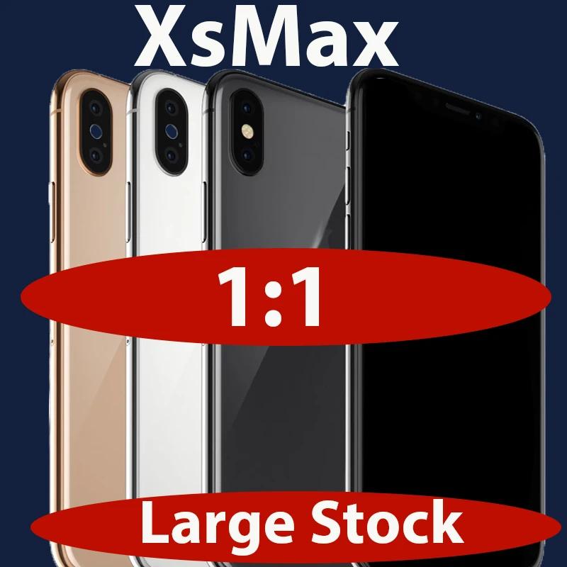 1:1 Realistic Black Screen for iPhone Xs MAX xsmax Fake Cell Phone With Protection flim Non-Working Dummy Prop |