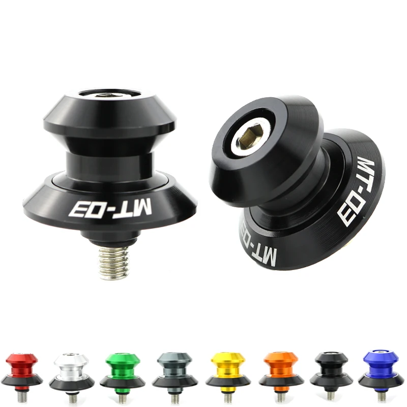 

For YAMAHA MT03 MT-03 2006 2007 2008 2009 2010 2011 2012 Swing Arm Sliders Spools Stand Bobbins CNC Aluminum Alloy